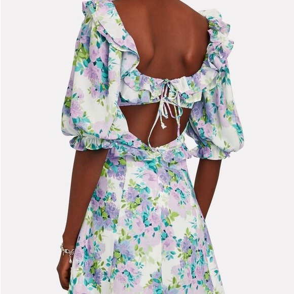 FOR LOVE AND LEMONS / Imogen Floral Puff Sleeve Mini Dress - Picture 2 of 6